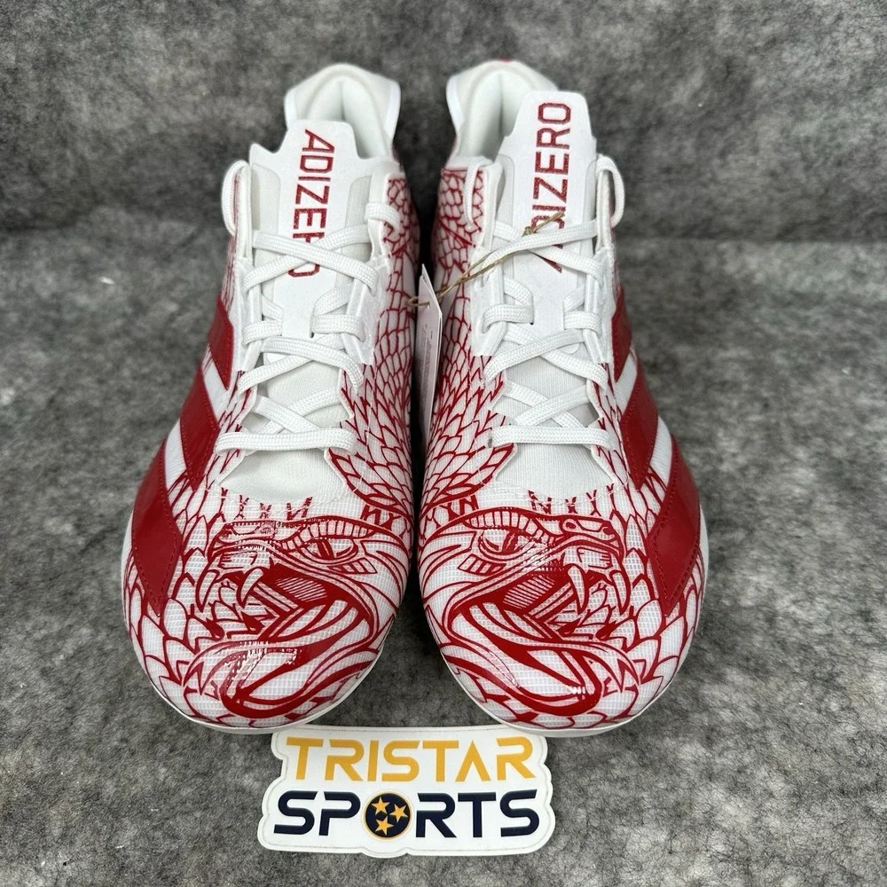 Adidas Adizero Electric Exotic Football Cleats Mens Size 11 Red White IH8571